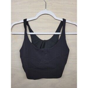 LULULEMON Nulu Front-Darting Sports Bra Women's SZ 8 Black Yoga Gym Activewear